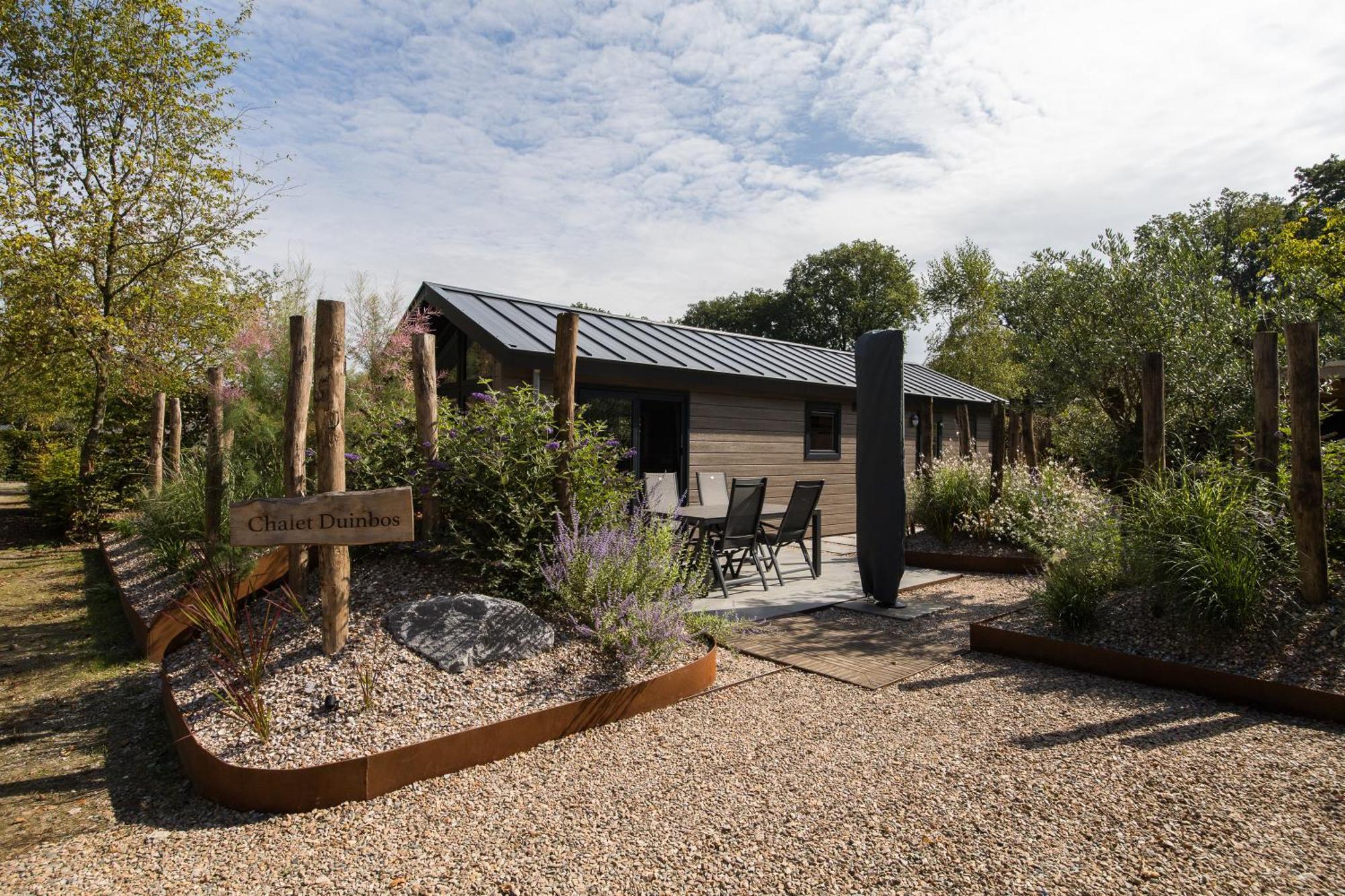 Modern Ingericht Chalet Op Groen Park Op De Veluwe Epe Exteriör bild