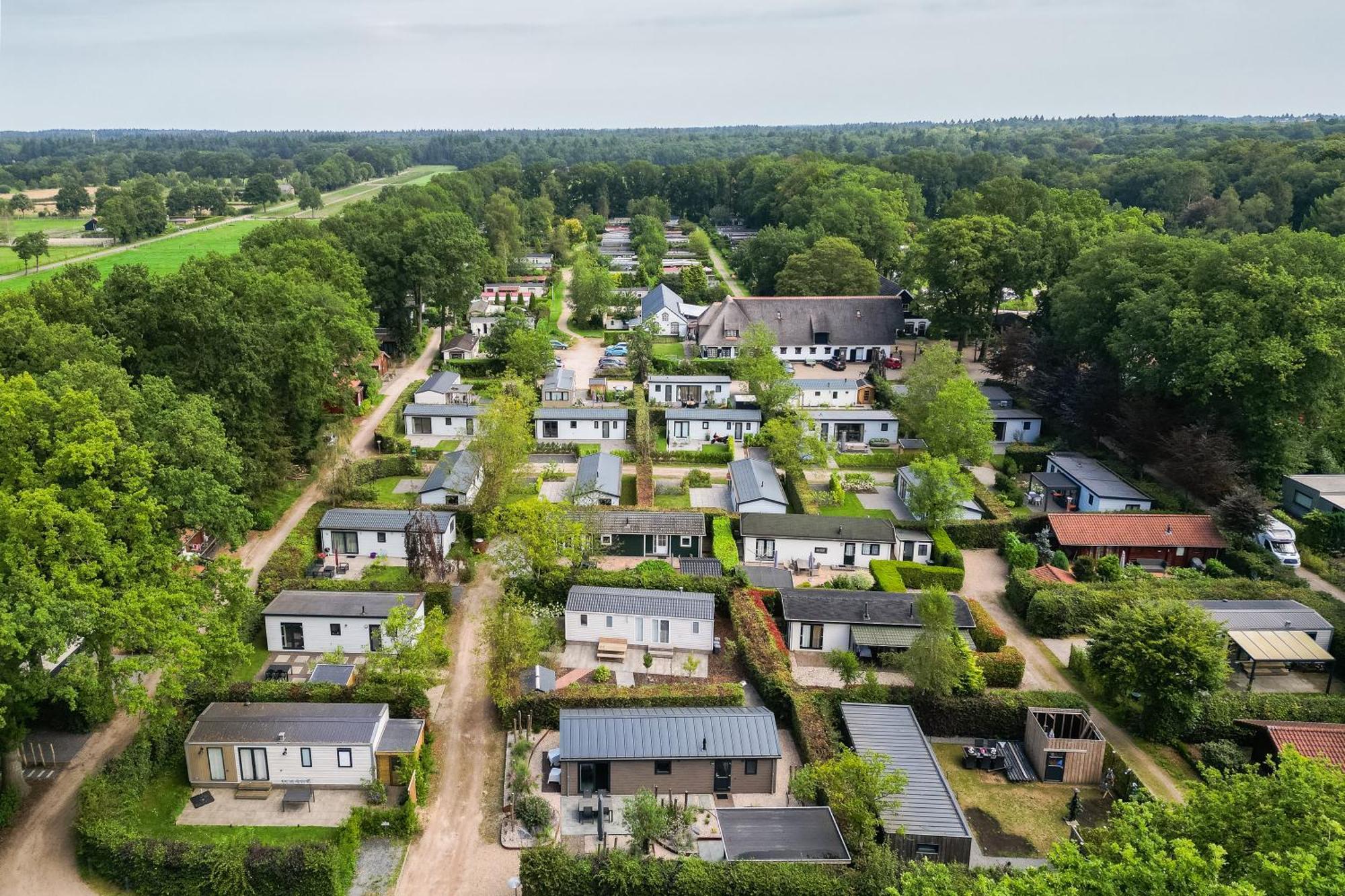 Modern Ingericht Chalet Op Groen Park Op De Veluwe Epe Exteriör bild