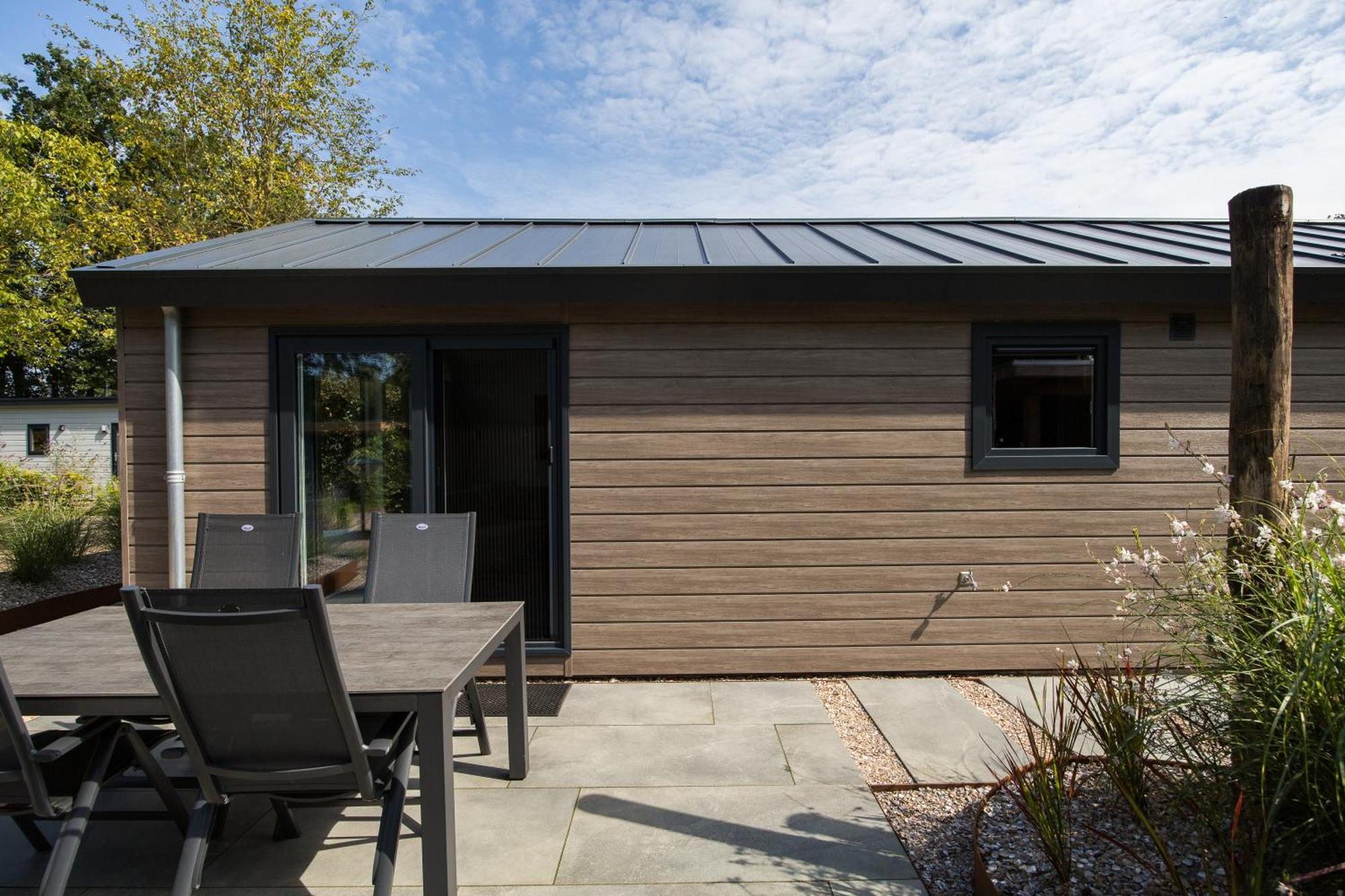 Modern Ingericht Chalet Op Groen Park Op De Veluwe Epe Exteriör bild